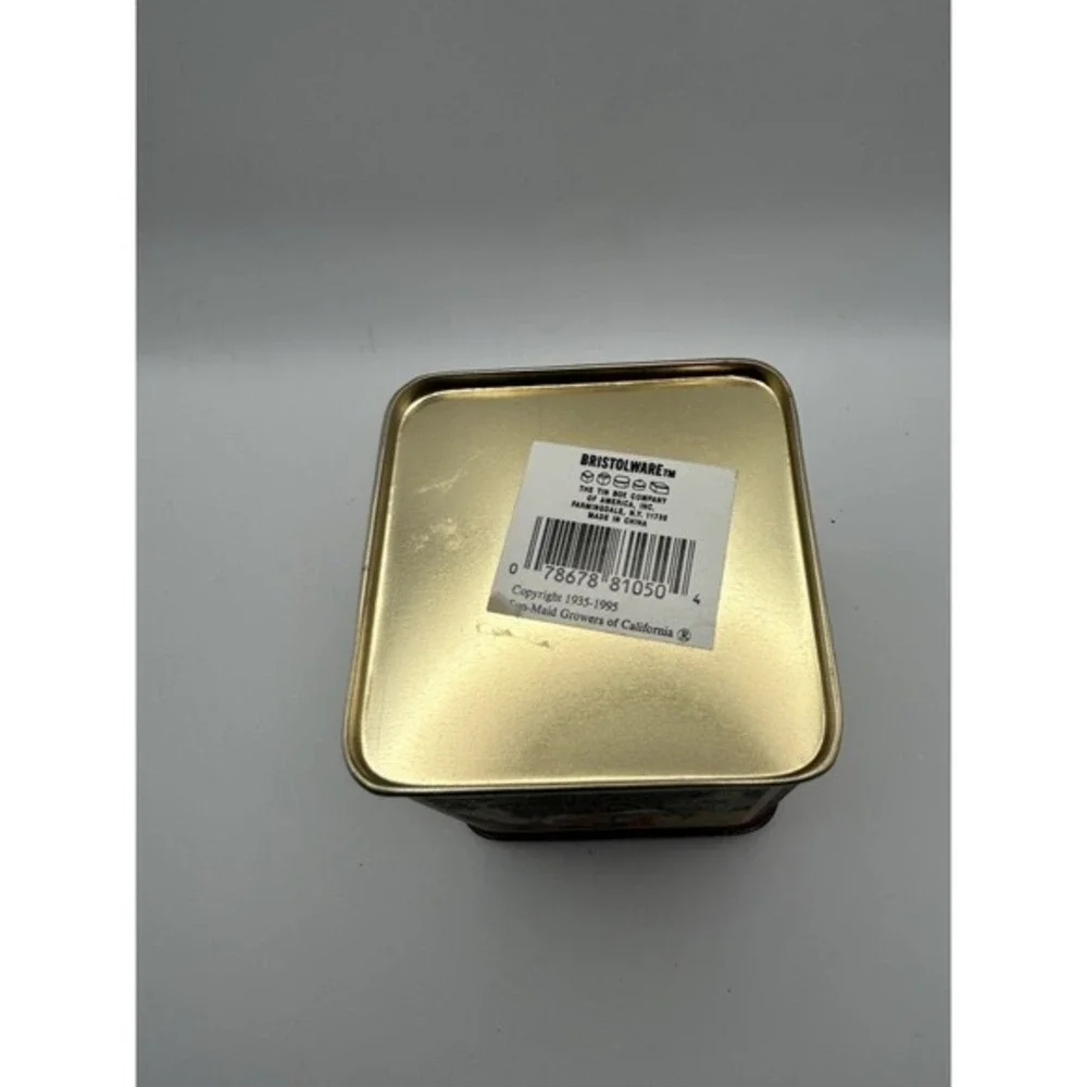 Vintage‎ Sun-Maid Raisins Collector Tin Empty Picture Graphic Fruit Of The Vine